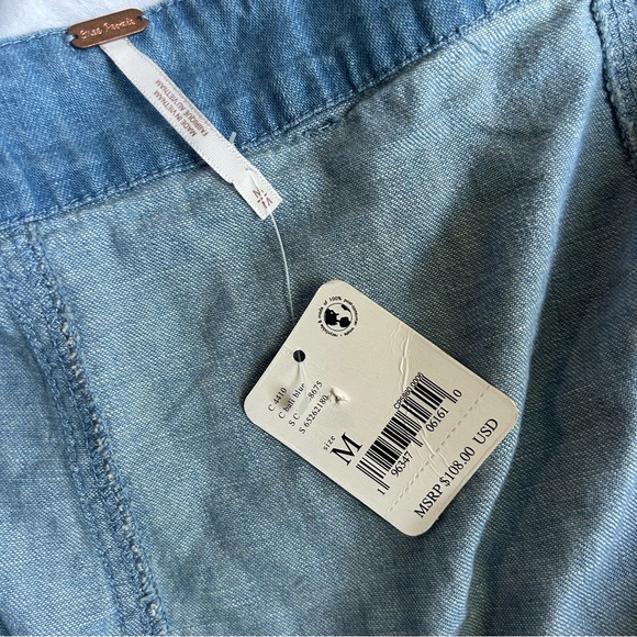 Free People Blue Backless Denim Dress - Picture 5 of 5